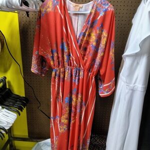 Flying Tomato Red and Blue Floral Jumpsuit